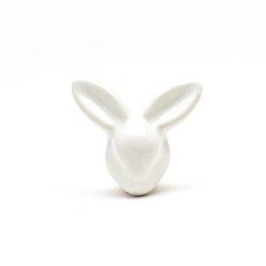 White Mr. Rabbit Ceramic Knob