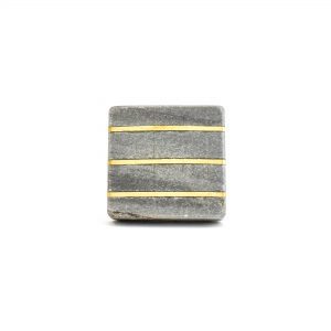 Marble and Brass Lined Knob Marble and Brass Lined Knob
