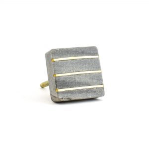 Marble and Brass Lined Knob