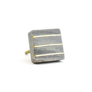 Marble and Brass Lined Knob Marble and Brass Lined Knob