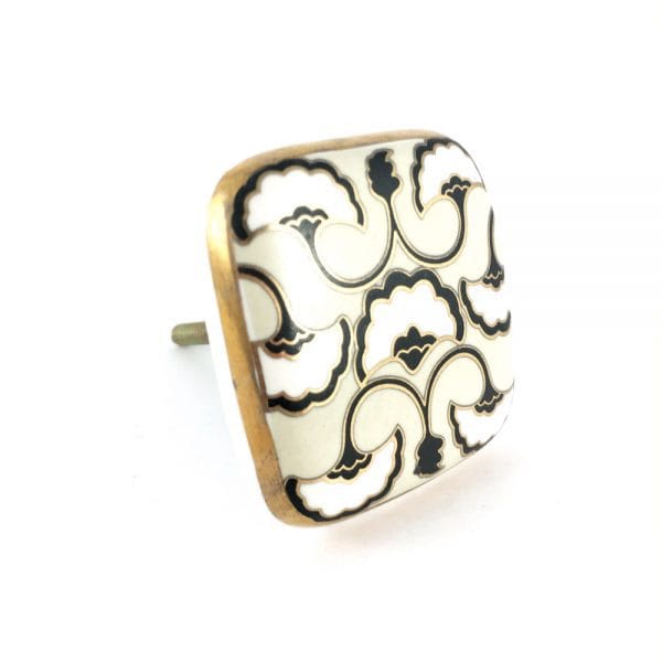 High-Impact Opening Statements: Beautify Your Cabinetry With Stylish Knobs, Pulls and Handles - All - Cabinetry Black-white-and-gold-Art-Deco-fan-detail