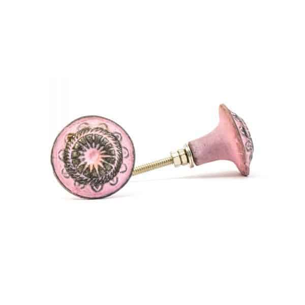 Pink Rustic Wheel Knob - Pink Rustic Wheel Knob