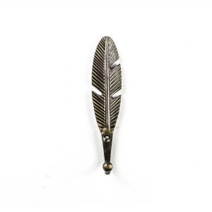 Antique Gold Feather Wall Hook
