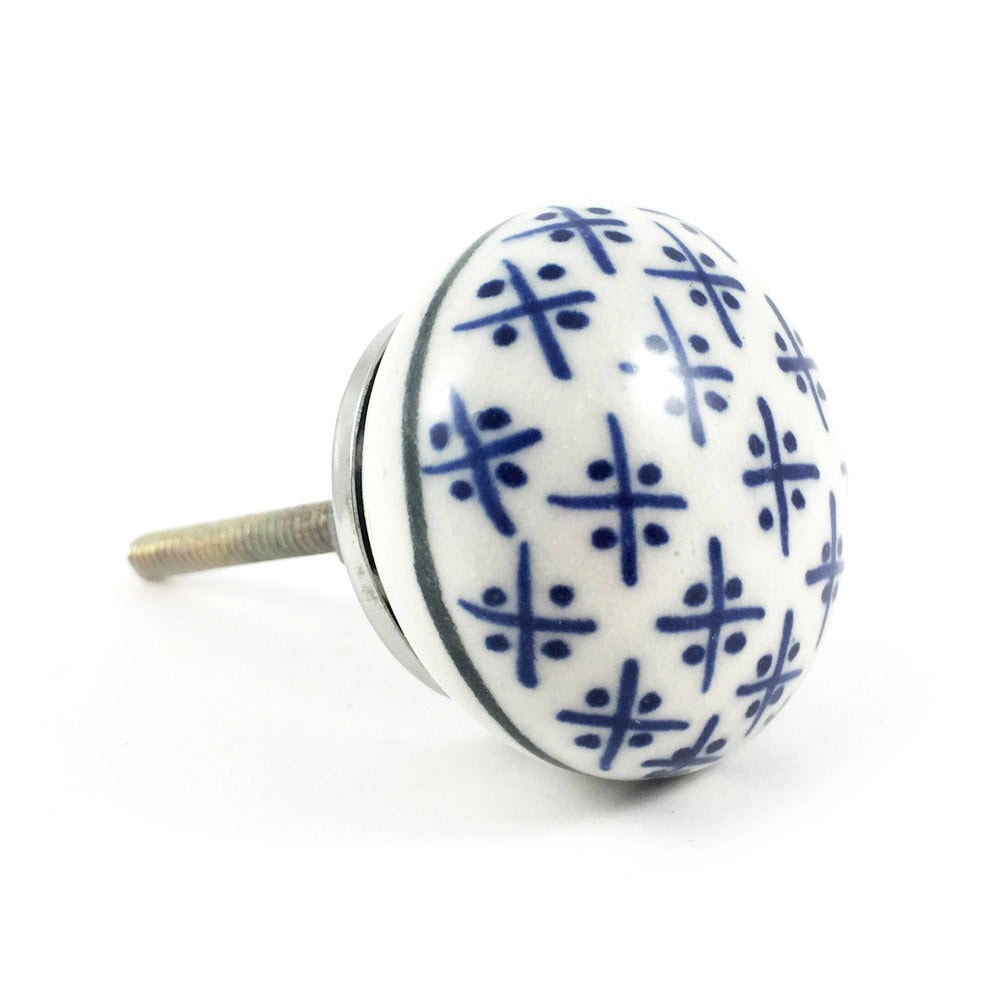 Blue And White Hamptons Ceramic Knob Cabinet Knobs Online