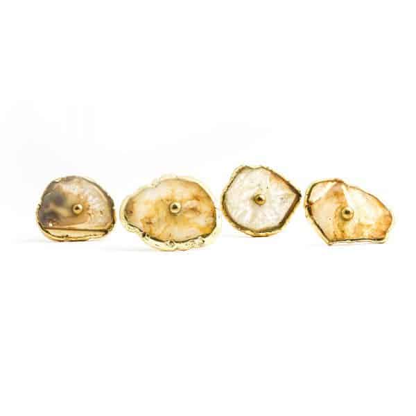 Natural Agate Sliced Knob