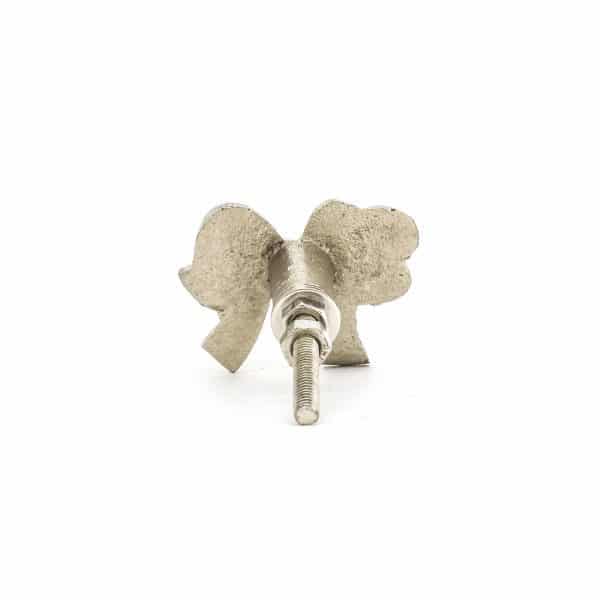 Silver Ribbon Bow Knob - Silver Ribbon Bow Knob