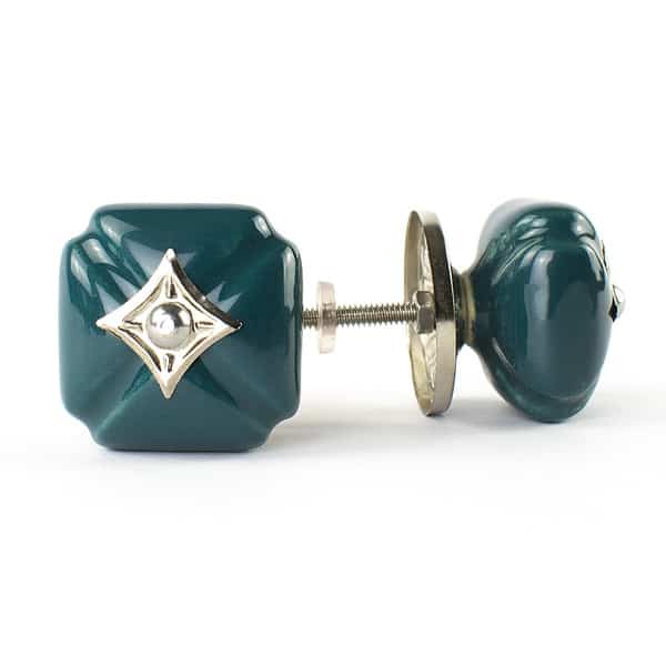 Emerald Vintage Inspired Ceramic Knob - Emerald Vintage Inspired Ceramic Knob