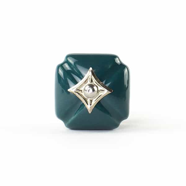 Emerald Vintage Inspired Ceramic Knob - Emerald Vintage Inspired Ceramic Knob
