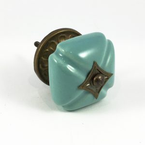 Turquoise Vintage Inspired Ceramic Knob