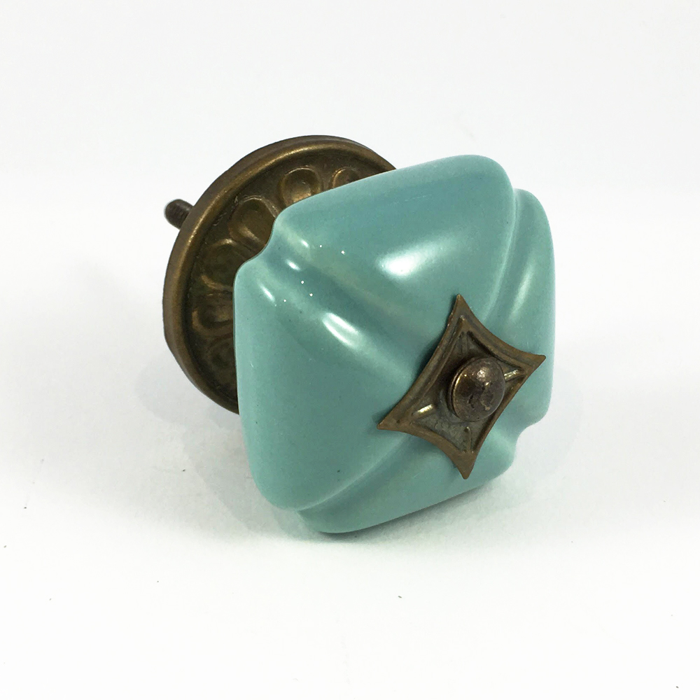 Turquoise Inspired Ceramic Knob Shop Cabinet Knobs