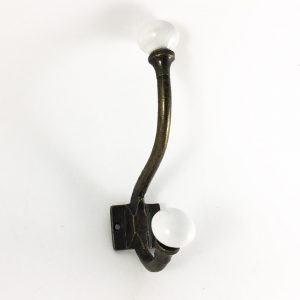 White Ceramic and Gold Vintage Hook White Ceramic and Gold Vintage Hook