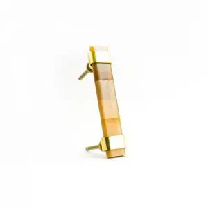 Medium Brown Horn and Brass Handle Medium Brown Horn and Brass Handle
