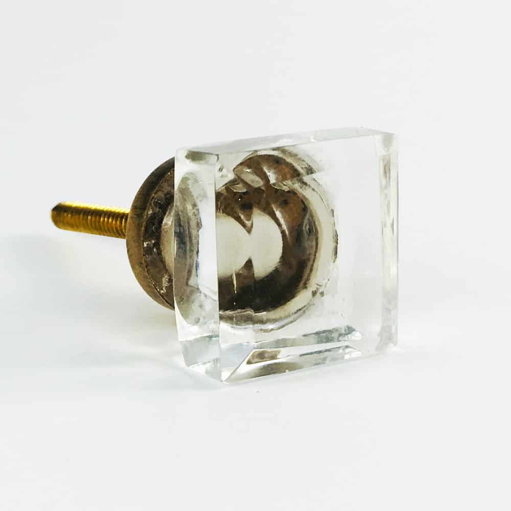 Small Clear Square Solid Glass Knob Shop For Cabinet Knobs Online