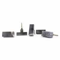 9358184001513 Grey Solid Rectangle Marble Knob 9