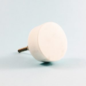 White Solid Circle Marble Knob