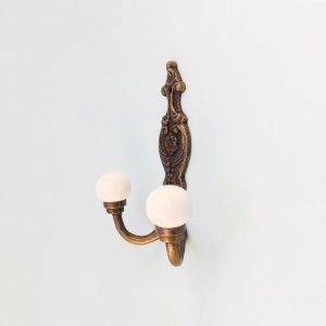 Double Vintage Wall Hook – White