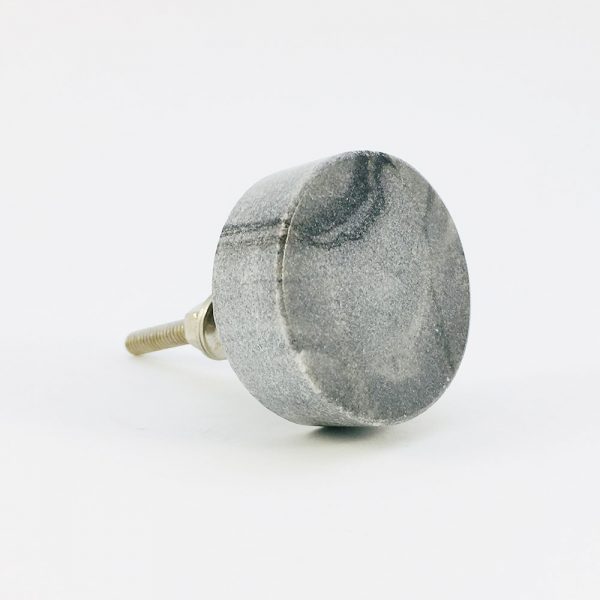 Grey Solid Circle Marble Knob