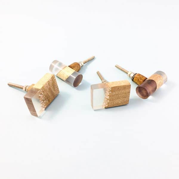 Split Wood and Resin Cylindrical Pull - Split Wood and Resin Cylindrical Pull