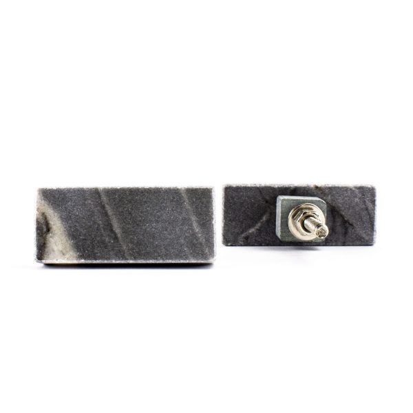 Grey Solid Rectangle Marble Knob - Grey Solid Rectangle Marble Knob