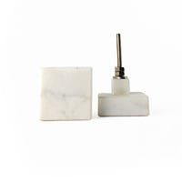 square white marble knob