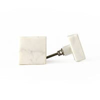 square white marble knob 3
