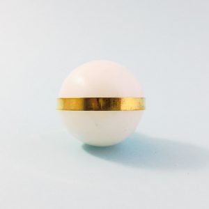 White Marble Ball with Brass Banding Knob