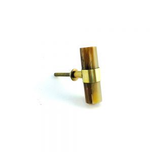 Brown Horn and Brass Pull Brown Horn and Brass Pull
