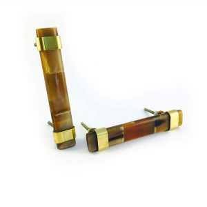 Brown Horn and Brass Handle Brown Horn and Brass Handle