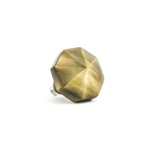Antique Gold Octagon Prism Knob