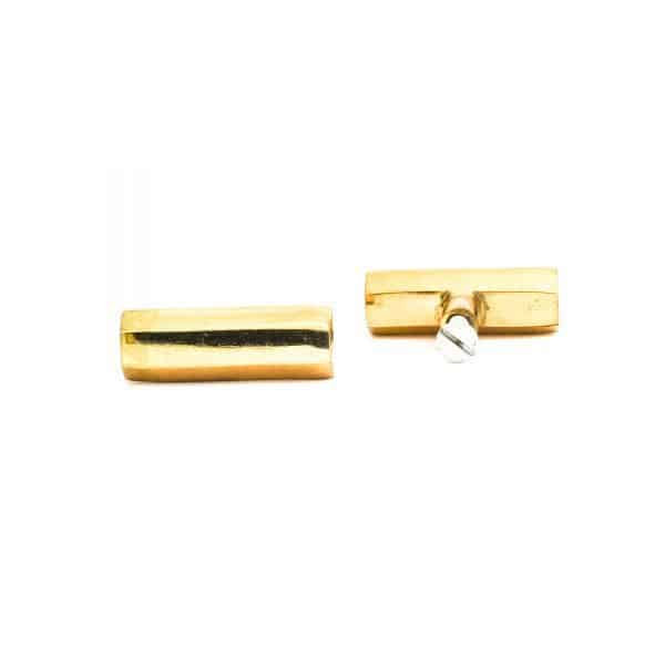 Polished Gold Hexagon T-Bar Pull - Polished Gold Hexagon T-Bar Pull