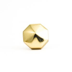 Polished Gold Octagon Prism Knob