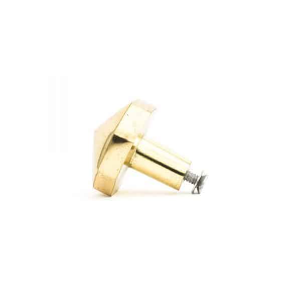 Polished Gold Octagon Prism Knob - Polished Gold Prism Knob