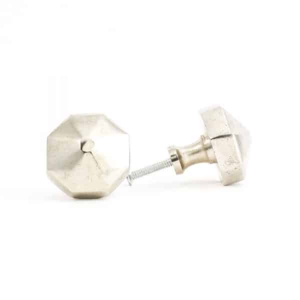 Silver Octagon Prism Knob - Silver Prism Knob