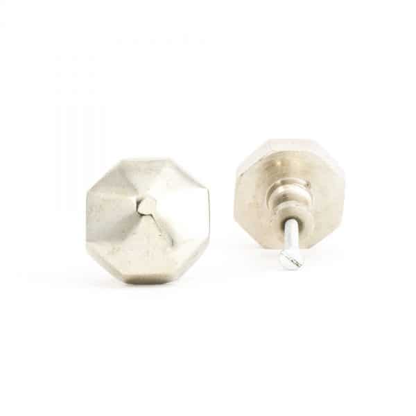 Silver Octagon Prism Knob - Silver Prism Knob