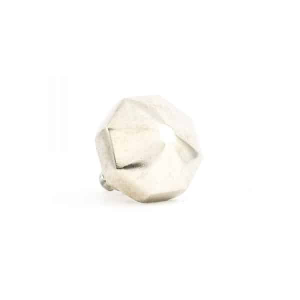 Silver Octagon Prism Knob - Silver Prism Knob