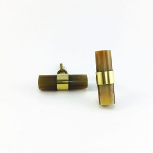 Brown Horn and Brass Pull Brown Horn and Brass Pull