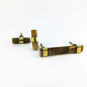 Brown Horn and Brass Pull Brown Horn and Brass Pull