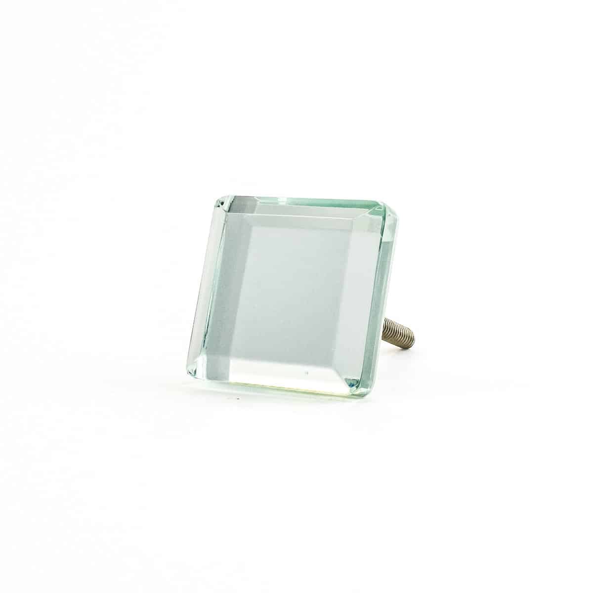 Mirrored Square Glass Knob For, Mirrored Cabinet Knobs