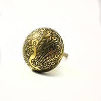 brass peacock knob 9 1