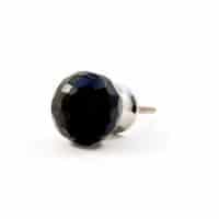 black geo glass knob 10