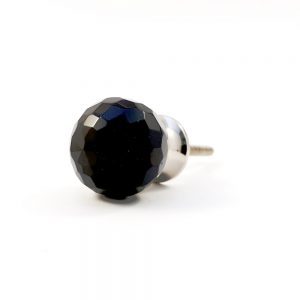 Black Glass Geodesic Knob Black Glass Geodesic Knob
