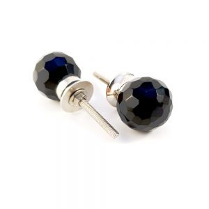 Black Glass Geodesic Knob Black Glass Geodesic Knob