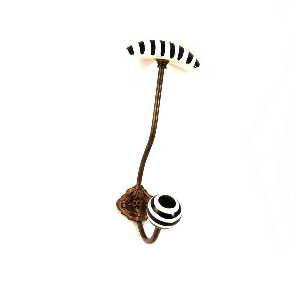 Striped Traditional Hat And Coat Hook Wall Hook And Storage Soultions