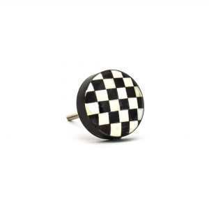 Black and White Checkered Knob