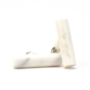 Cylindrical White Marble Pull Cylindrical White Marble Pull