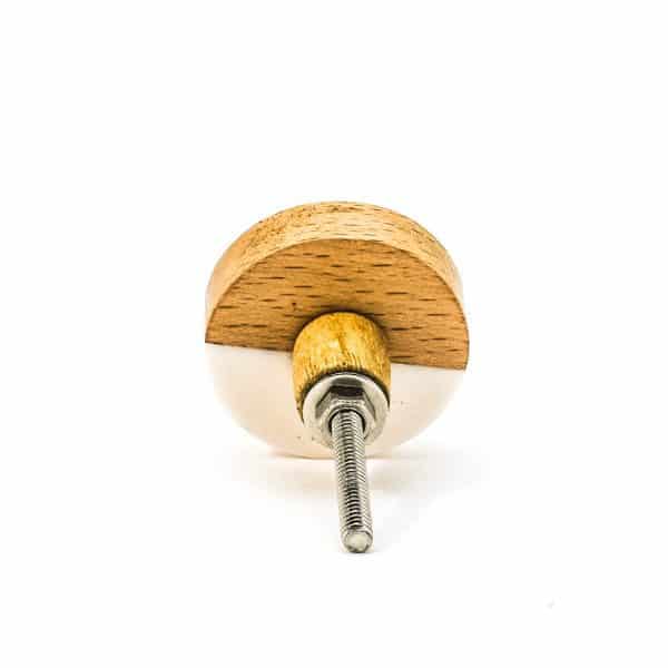 Round Resin and Wood Duo Knob