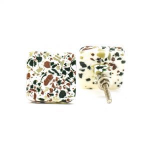 Square Resin Terrazzo Knob Square Resin Terrazzo Knob
