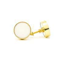 DSC 0763 Round brass edge and white stone knob
