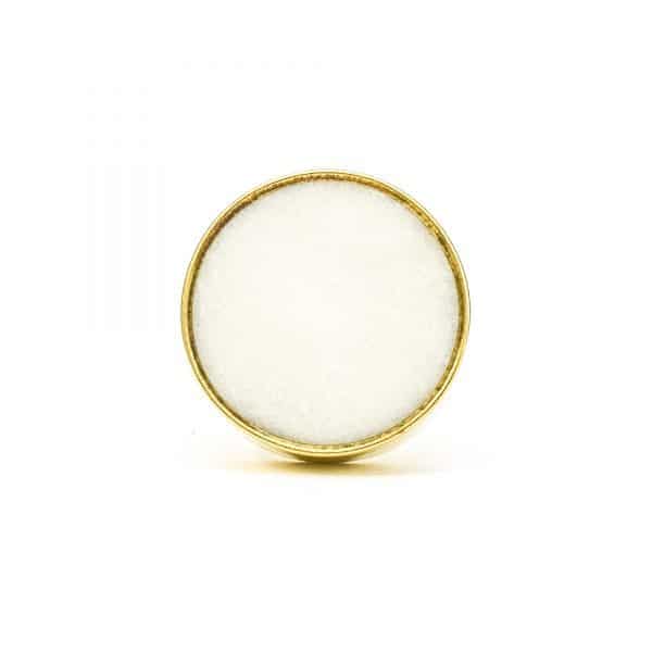 White Stone Brass Knob - White Stone Brass Knob
