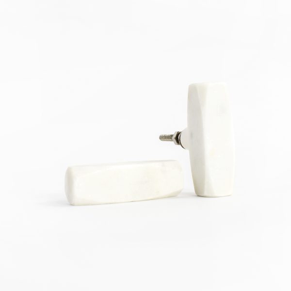 White Wedged Marble Pull - White Wedged Marble Pull